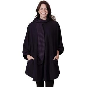 2878 New Women’s Wrap With Integrated Pleated Scarf And Matching